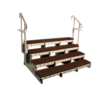 Load image into Gallery viewer, Two Tone - 4 Tier Steps with handrail
