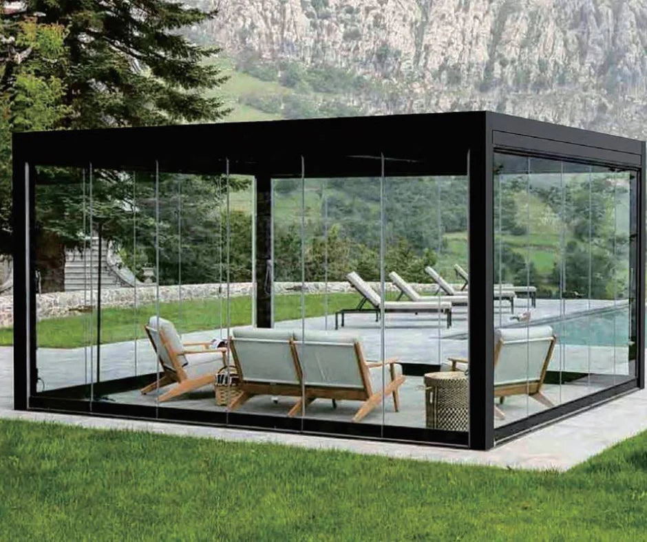 Pergola by EZ Cover - Glass Sliding Doors
