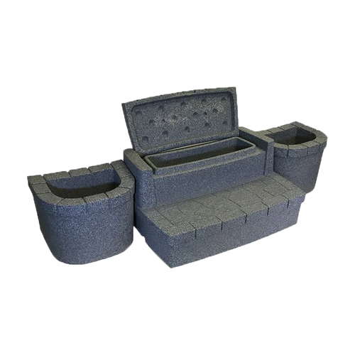Grey - 2 tier Steps with storage & planters