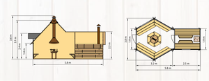 GrillKota BBQ Hut 9m² + 2.5m Sauna