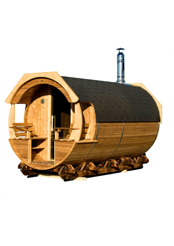 Deluxe Barrel Sauna 4.2m